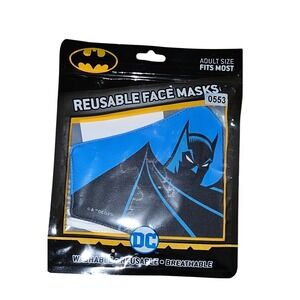 DC Comics Batman Reusable Face Mask Adult Washable Blue Black #553